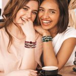 Long tiantian Multilayer Wrap Leather Bracelet Heart Modern Boho Bracelet with Magnetic Clasp Cuff Rhinestone Leather Bracelets for Women - Image 8